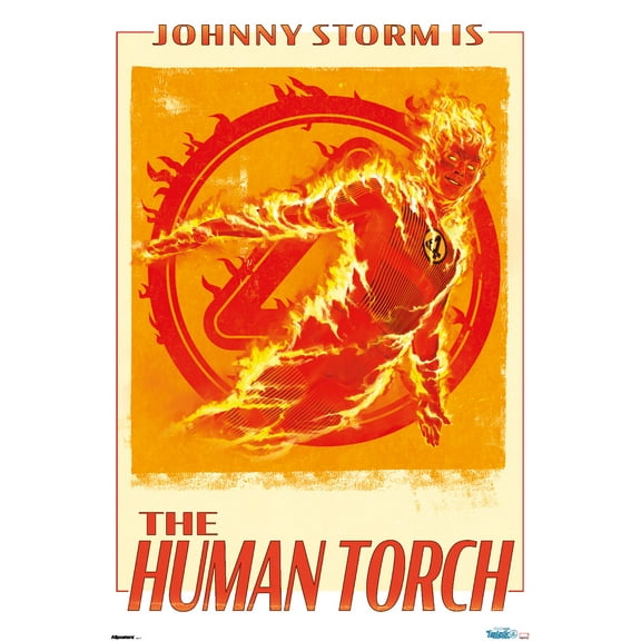Marvel Fantastic Four: First Steps (2025) - Johnny Storm Is The Human Torch Wall Poster, 14.725" x 22.375"