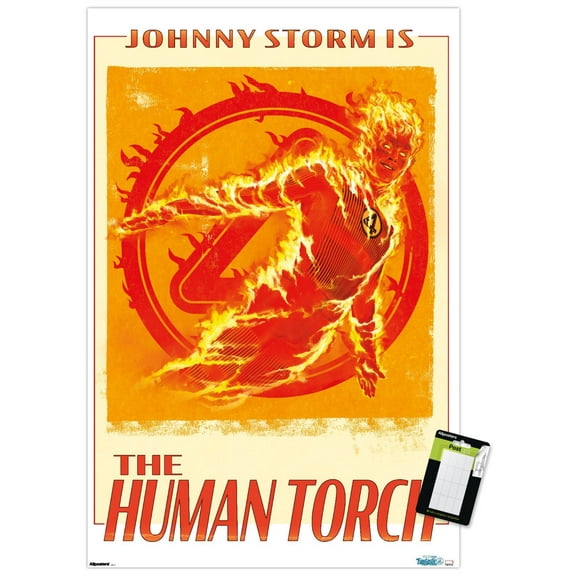 Marvel Fantastic Four: First Steps (2025) - Johnny Storm Is The Human Torch Wall Poster, 22.375" x 34"