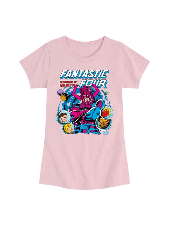 - Fantastic Four Galactus Comic Cover Girls' Fitted Short Sleeve Graphic T-Shirt