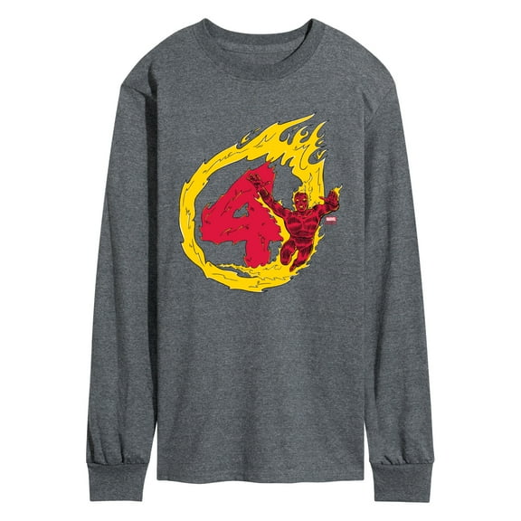 Marvel - Fantastic Four Human Torch Four - Men's Long Sleeve Graphic T-Shirt