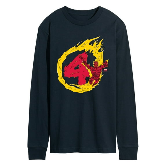 Marvel - Fantastic Four Human Torch Four - Men's Long Sleeve Graphic T-Shirt
