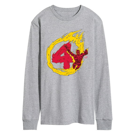 Marvel - Fantastic Four Human Torch Four - Men's Long Sleeve Graphic T-Shirt