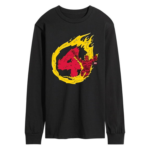 Marvel - Fantastic Four Human Torch Four - Men's Long Sleeve Graphic T-Shirt
