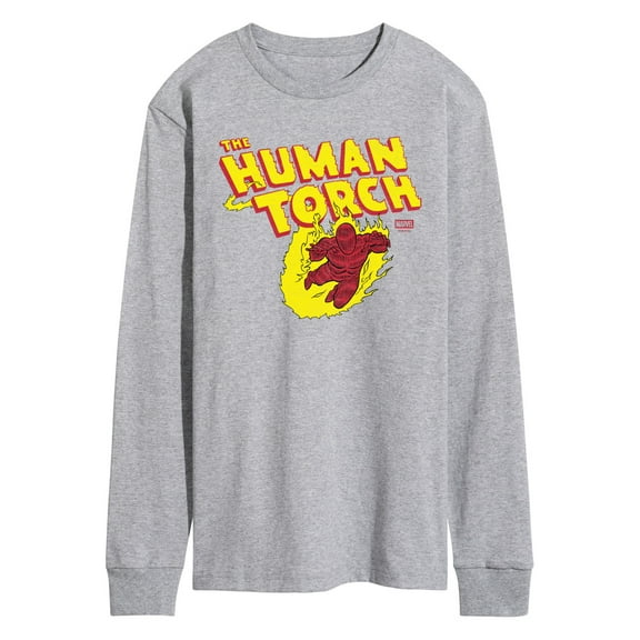Marvel - Fantastic Four Human Torch Logo - Men's Long Sleeve Graphic T-Shirt