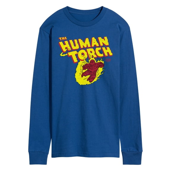 Marvel - Fantastic Four Human Torch Logo - Men's Long Sleeve Graphic T-Shirt