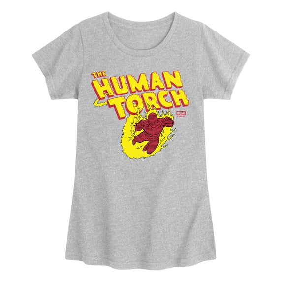 Marvel - Fantastic Four Human Torch Logo - Youth Girls Short Sleeve T-Shirt