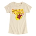 thumbnail image 1 of Marvel - Fantastic Four Human Torch Logo - Youth Girls Short Sleeve T-Shirt, 1 of 4