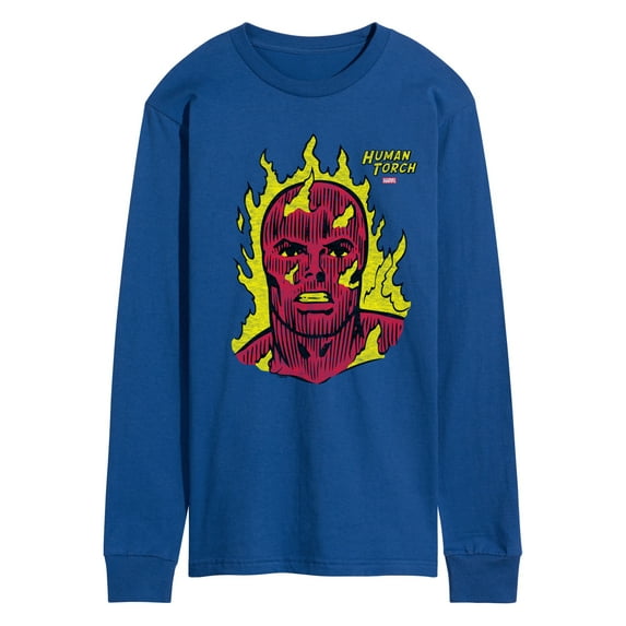 Marvel - Fantastic Four Human Torch Portrait - Men's Long Sleeve Graphic T-Shirt