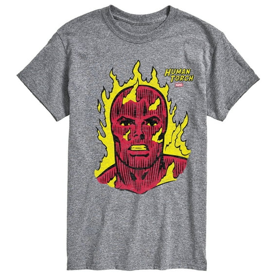 Marvel - Fantastic Four Human Torch Portrait - Men's Short Sleeve Graphic T-Shirt