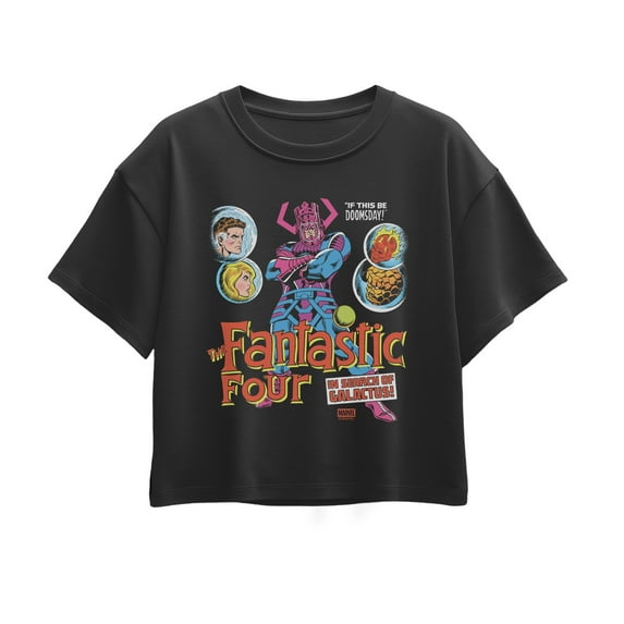 Marvel - Fantastic Four In Search Of Galactus - Youth Girl Short Sleeve Boxy T-Shirt