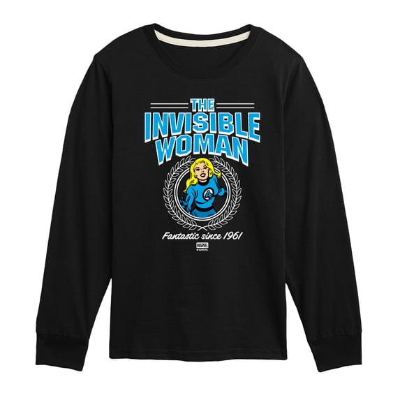Fantastic Four - Invisible Woman Collegiate - Youth Boys Long Sleeve Graphic T-Shirt
