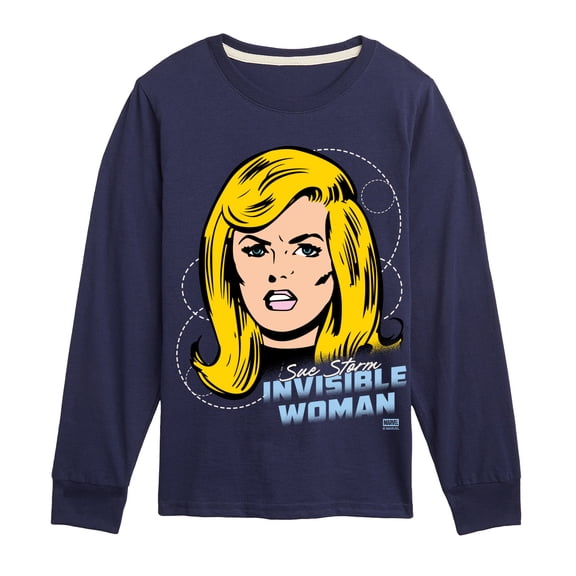 Marvel - Fantastic Four Invisible Woman Portrait - Youth Long Sleeve Graphic T-Shirt