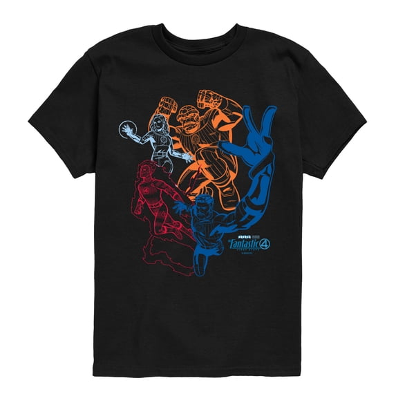 Marvel - Fantastic Four Line Art Short Sleeve Graphic T-Shirt