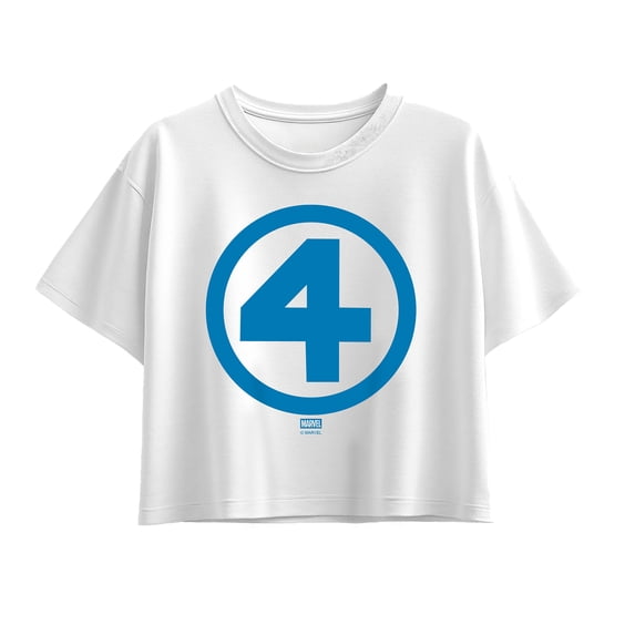 Fantastic Four - Logo Blue - Youth Girls Boxy T-Shirt