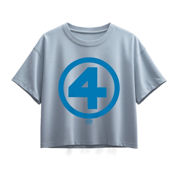 Fantastic Four - Logo Blue - Youth Girls Boxy T-Shirt