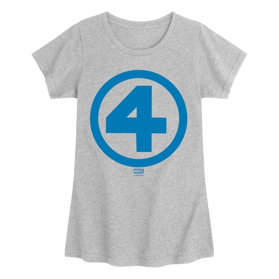 Fantastic Four - Logo Blue - Youth Girls Fitted Short Sleeve T-Shirt