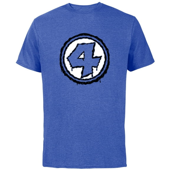 Marvel Fantastic Four Logo Melting Paint Drip - Short Sleeve Cotton T-Shirt for Adults - Customized-Royal Heather