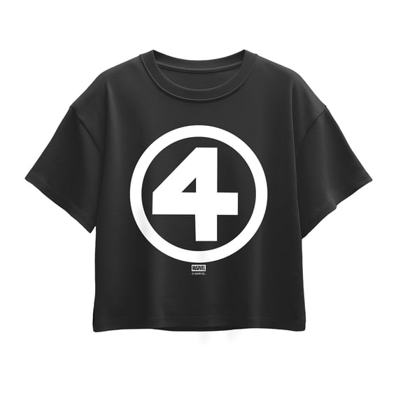 Fantastic Four - Logo White - Youth Girls Boxy T-Shirt