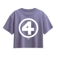thumbnail image 1 of Fantastic Four - Logo White - Youth Girls Boxy T-Shirt, 1 of 4