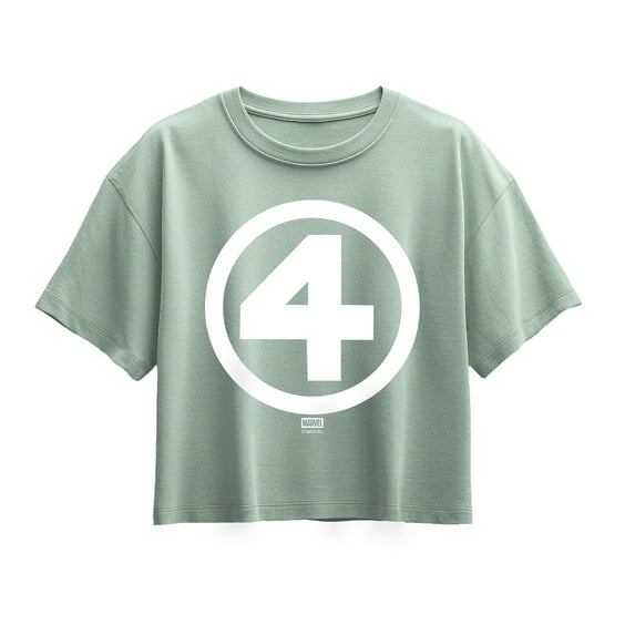 Fantastic Four - Logo White - Youth Girls Boxy T-Shirt