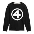 thumbnail image 1 of Fantastic Four - Logo White - Youth Boys Long Sleeve Graphic T-Shirt, 1 of 4