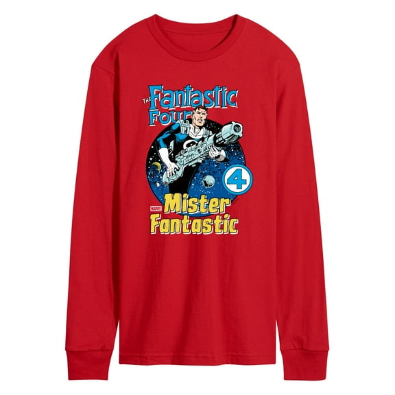 Marvel - Fantastic Four Mr Fantastic Comic Cover - Men's Long Sleeve Graphic T-Shirt