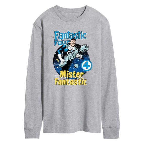 Marvel - Fantastic Four Mr Fantastic Comic Cover - Men's Long Sleeve Graphic T-Shirt