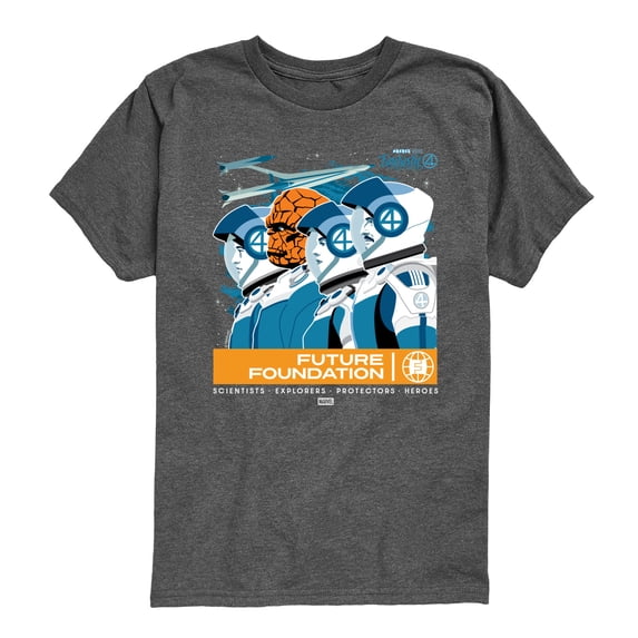 Marvel - Fantastic Four Retro Asronaut Future Foundation - Youth Short Sleeve Graphic T-Shirt