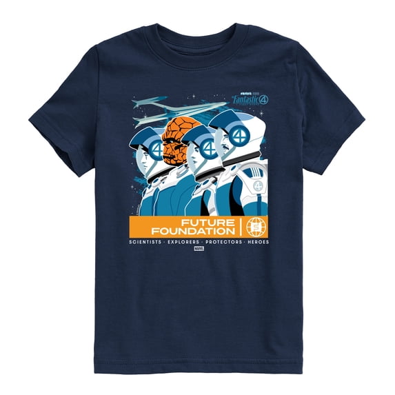 Marvel - Fantastic Four Retro Asronaut Future Foundation - Youth Short Sleeve Graphic T-Shirt