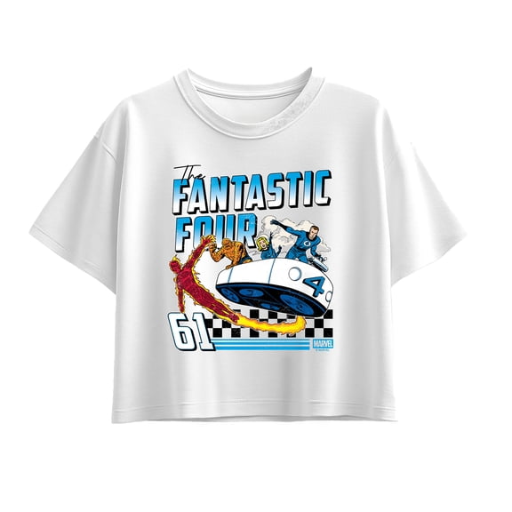 Fantastic Four - Fantatic Four Racing Tee - Youth Girls Boxy T-Shirt