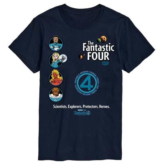 Marvel - Fantastic Four Scientists Explorers Protectors Heroes -Men's Short Sleeve Graphic T-Shirt