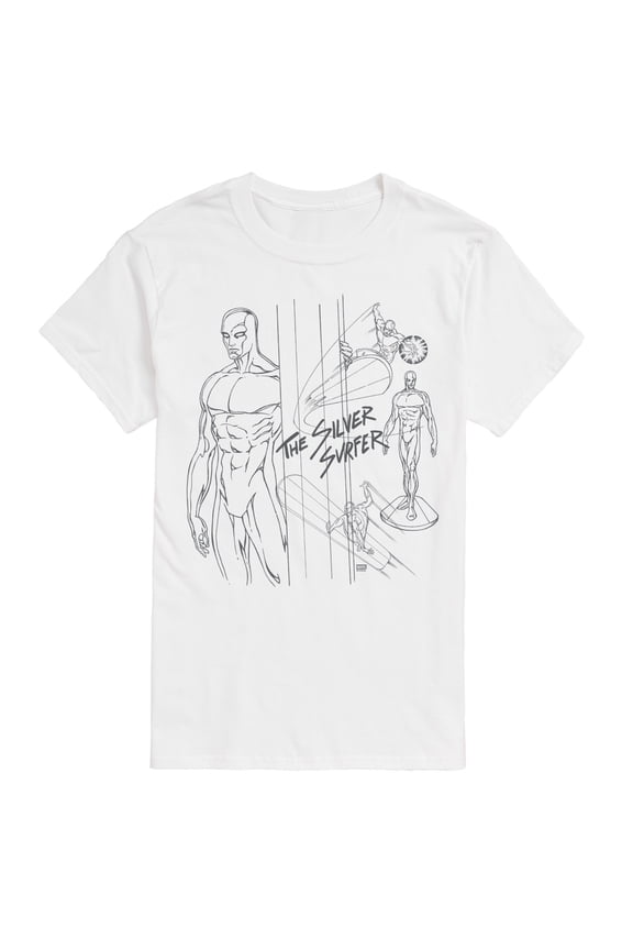 - Fantastic Four Silver Serfer Sketch - Men's Short Sleeve Graphic T-Shirt