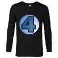 thumbnail image 1 of Marvel Fantastic Four Super Hero Logo Costume - Long Sleeve T-Shirt for Men - Customized-Black, 1 of 5