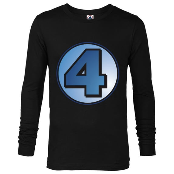Marvel Fantastic Four Super Hero Logo Costume - Long Sleeve T-Shirt for Men - Customized-Black