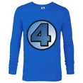 thumbnail image 1 of Marvel Fantastic Four Super Hero Logo Costume - Long Sleeve T-Shirt for Men - Customized-Royal, 1 of 5