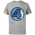 thumbnail image 1 of Marvel Fantastic Four Super Hero Logo Costume - Short Sleeve Cotton T-Shirt for Adults - Customized-Athletic Heather, 1 of 5
