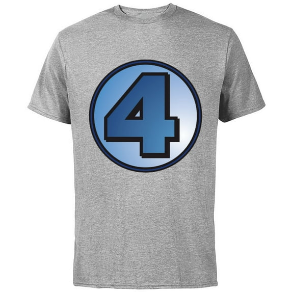 Marvel Fantastic Four Super Hero Logo Costume - Short Sleeve Cotton T-Shirt for Adults - Customized-Athletic Heather