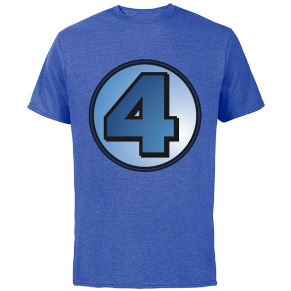 Marvel Fantastic Four Super Hero Logo Costume - Short Sleeve Cotton T-Shirt for Adults - Customized-Royal Heather