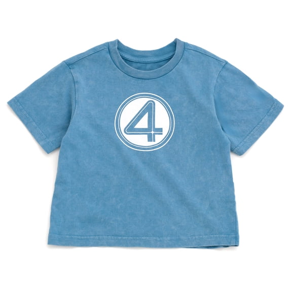 Marvel Fantastic Four Little Boys' Cosplay Short Sleeve T-Shirt Wash Blue Fantastic 4