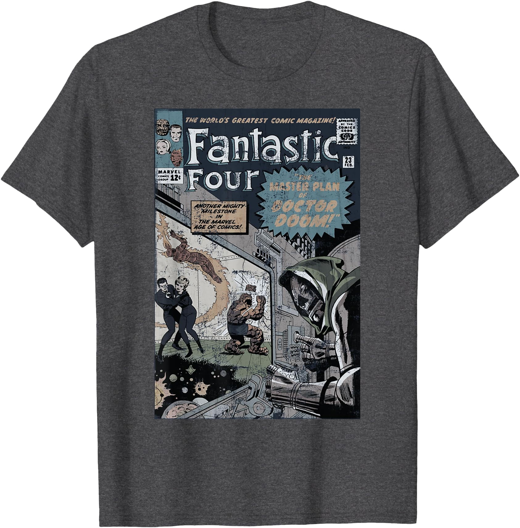 Marvel Fantastic Four The Master Plan Of Doctor Doom Retro T-Shirt ...