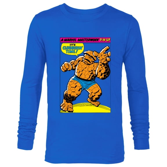 Marvel Fantastic Four The Thing Masterwork Pin-Up - Long Sleeve T-Shirt for Men - Customized-Royal