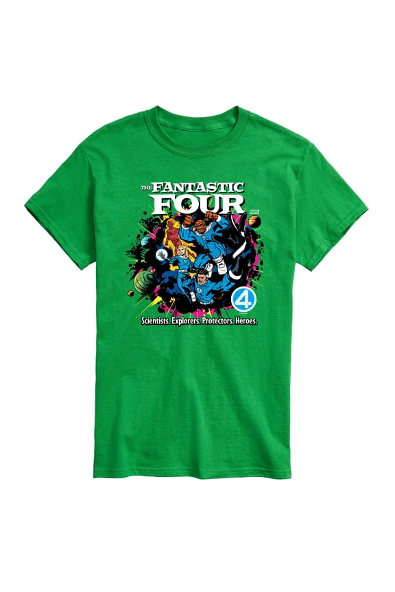 - Fantastic Four Vs Galactus Comic Book Cover -Men's Short Sleeve Graphic T-Shirt