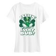 thumbnail image 1 of Marvel - Feelin Lucky Bub - Women's Short Sleeve Graphic T-Shirt, 1 of 4
