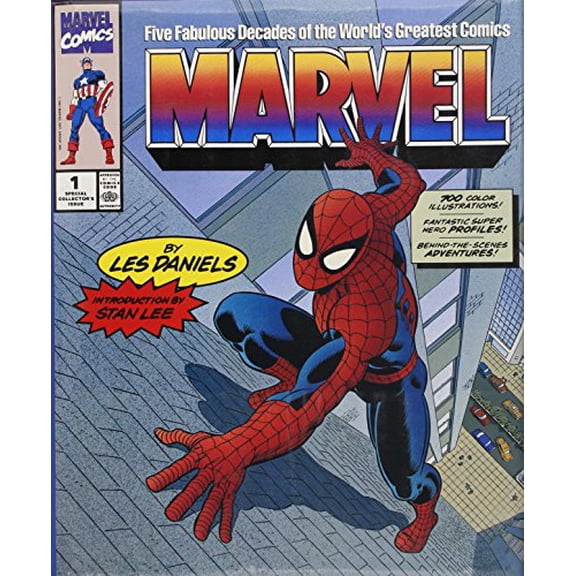Pre-Owned Marvel: Five Fabulous Decades of the World's Greatest Comics (Hardcover) by Les Daniels, Stan Lee