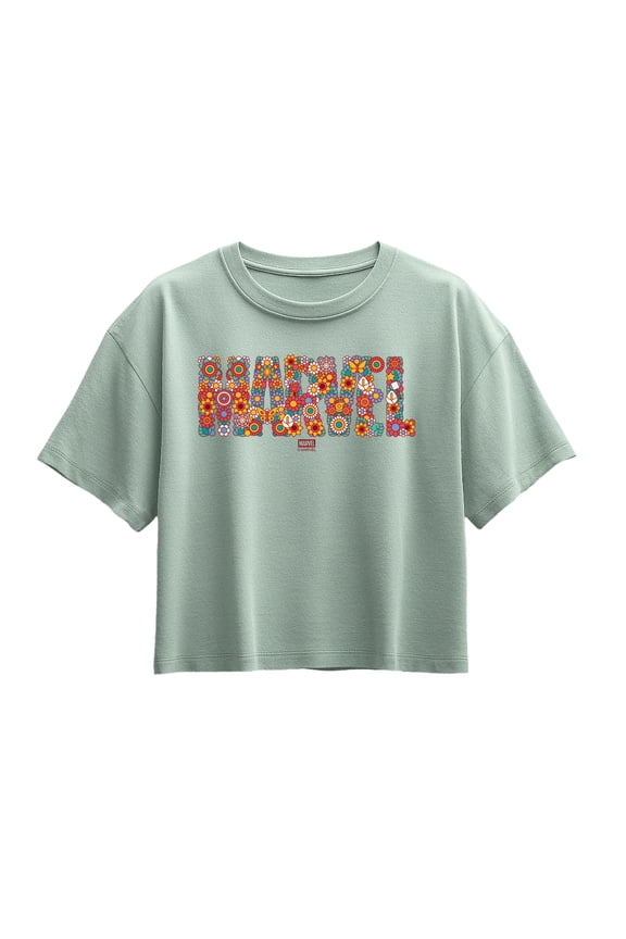 - Floral Logo - Youth Girls Boxy T-Shirt