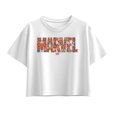thumbnail image 1 of Marvel - Floral Logo - Youth Girls Boxy T-Shirt, 1 of 4