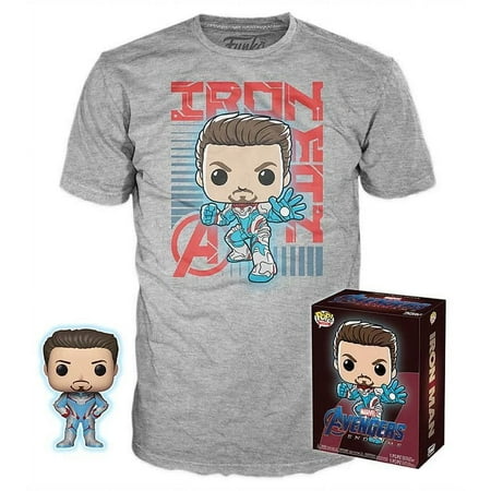 Marvel Funko POP! Disney Iron Man Vinyl Figure & T-Shirt [Large]