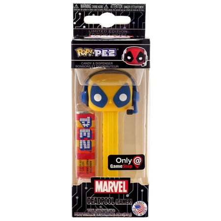 Marvel Funko POP! PEZ Deadpool Candy Dispenser (Gamer, Yellow & Blue)
