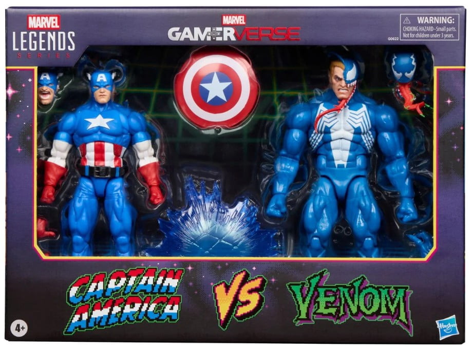 Marvel Gamerverse Captain America vs. Venom Action Figure 2-Pack