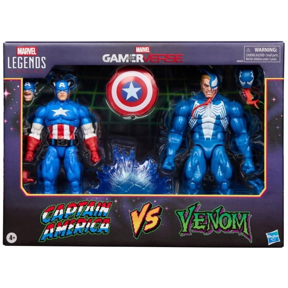 Marvel Gamerverse Captain America vs. Venom Action Figure 2-Pack